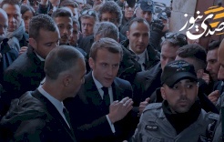 الرئيس الفرنسي  يطرد  عناصر من الأمن الاسرائيلي في القدس