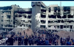 كاميرا صدى نيوز توثق حجم الدمار الهائل في مجمع الشفاء الطبي ومحيطه بغزة بعد انسحاب الاحتلال