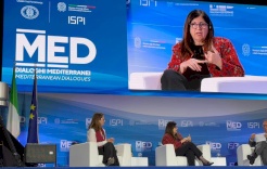 وزيرة الخارجية تؤكد خلال جلسة خاصة بفلسطين في مؤتمر الحوار المتوسطي ضرورة وحدة الأراضي الفلسطينية وحل الدولتين