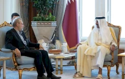 أمير قطر ولاريجاني يبحثان تطورات الأوضاع بالمنطقة وجهود خفض التصعيد