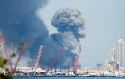 البحرين: اندلاع حريق بسبب استهداف إيراني لمنشأة في المعامير