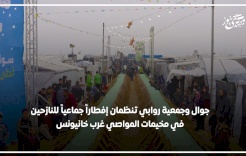 Jawwal and Rawabi Association Organize a Collective Iftar for the Displaced in the Mawasi Camps West of Khan Younis
