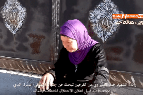 فيديو| فقط في فلسطين الام تبحث عن جثمان ولدها الشهيد