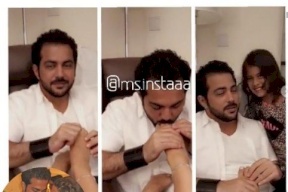 صور| يلدا الإيرانية تثير الغضب بصور زوجها الكويتي مقبلاً قدميها!