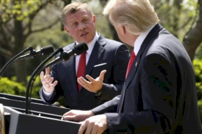 ملك الاردن: متفائلون بجهود ترامب للسلام 