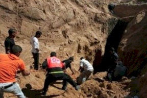 غزة: استئناف البحث عن المفقودين داخل النفق
