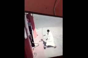 فيديو.. محاولة إحراق محطة وقود في مكة!