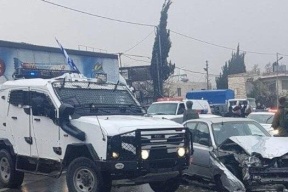 الخليل:اصابات في حادث سير مع مركبة لشرطة احتلال