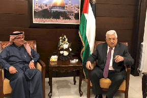 الرئيس يلتقي العمادي في رام الله