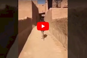 شاهد/ فتاة تتجول بتنورة قصيرة في الرياض !