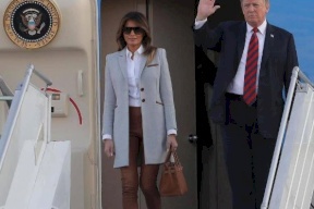 ميلانيا ترامب بإطلالة كلفتها آلاف الدولارات ‎