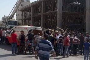 إصابة 7 عمال بانهيار سقف مبنى قيد الانشاء في نابلس