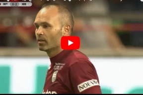 فيديو/ هدف عالمي لانيستا مع فريقه اليابانى الجديد