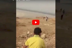 لأول مره .. شاهد اللحظات الأولى لكارثة السيول في البحر الميت