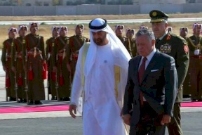 عبدالله الثاني يستقبل محمد بن زايد