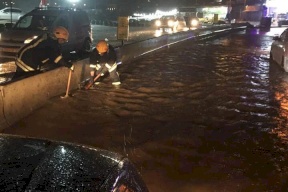 تقرير الدفاع المدني حول المنخفض الجوي 