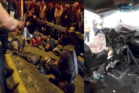 فيديو: إصابة 10 عمال بحادث سير مروع غرب القدس