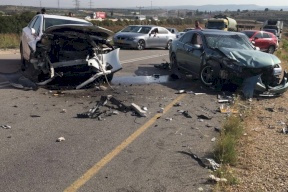  4 اصابات بينها خطيرة بحادث سير غرب رام الله