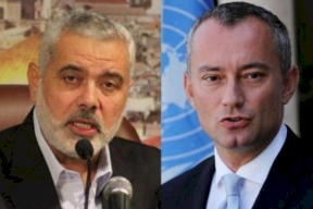 تفاصيل اجتماع هنية مع ملادينوف في غزة
