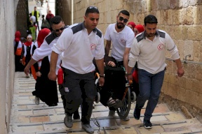 بالصور..الهلال الأحمر: طواقمنا تعاملت مع 95 حالة في الأقصى