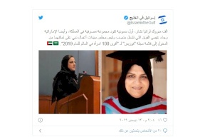 "اسرائيل" تُهنىء سيدتين عربيتين