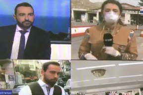 فيديو: مراسلة تلفزيون الجديد تفقد الوعي خلال تغطية مباشرة لجهود مكافحة كورونا