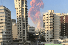 انفجار هائل يهز العاصمة اللبنانية بيروت