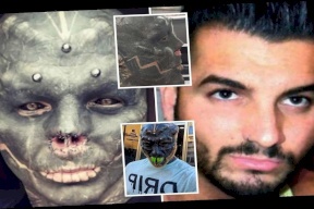 صور: شاب يغير ملامحه ليصبح أقرب إلى الكائن الفضائي