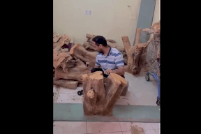 فيديو: موجة تعاطف واسعة مع سعودي كفيف يعمل حطّاباً