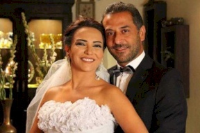 صورة- أمل عرفة وعبد المنعم عمايري يحتفلان بعيد ميلاد ابنتهما