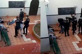 فيديو يثير ضجة .. شرطة إسبانية تعتدي على قاصرين مغاربة داخل مسجد! 