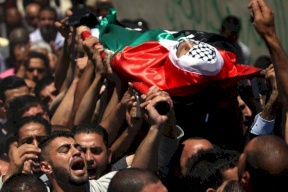 بيت دجن تشيع جثمان الشهيد حنايشة