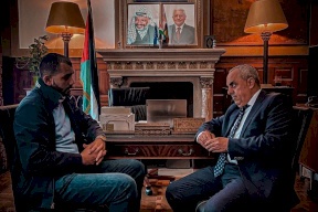 نجم هوليوود "رامي جابر" يزور سفير دولة فلسطين لدى بلجيكا