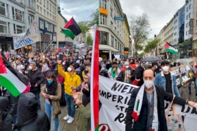  تظاهرة دعما لفلسطين في مدينة انسبروغ النمساوية 
