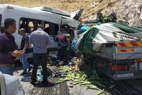 وفاتان وخمس إصابات بحادث سير مروع شرق نابلس