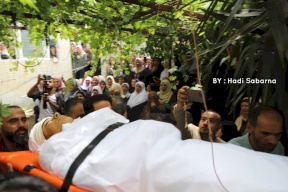 تشييع جثمان الشهيد بني شمسة في بلدة بيتا