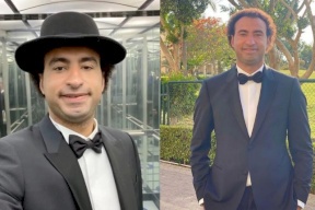شاهد أول ظهور للفنان علي ربيع وزوجته الجديدة التي تزوجها سراً