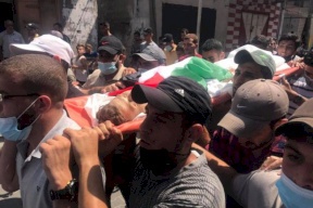 جباليا تشيع جثمان شهيدها أحمد صالح شمال القطاع