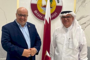  رئيس متابعة العمل الحكومي في غزة يلتقي بالسفير العمادي