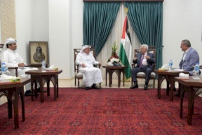 الرئيس يبحث مع السفير القطري محمد العمادي اخر التطورات