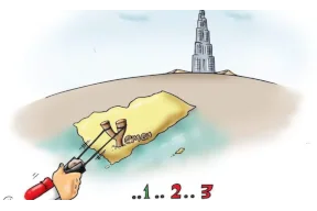 العد العكسي لاستهداف برج خليفة في دبي .. كاريكاتير نُشر قبل ساعات من هجوم مطار أبوظبي!