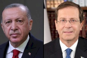 رئيس دولة الاحتلال يُهاف أردوغان ويتمنى له الشفاء العاجل من كورونا