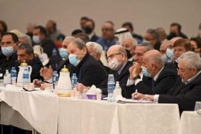 انتخاب روحي فتوح رئيسا للمجلس الوطني وعلي فيصل وموسى حديد نائبين له وفهمي الزعارير أمينا للسر