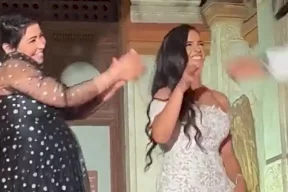 فيديو| شاهد شيرين تظهر ببطن منتفخ وتثير التساؤلات..هل هي حامل؟