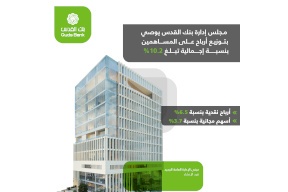 مجلس إدارة بنك القدس يوصي بتوزيع أرباح على المساهمين بنسبة إجمالية تبلغ 10.2%
