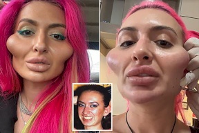 أوكرانية تنفق أكثر من 1600 جنيه إسترليني لتصبح صاحبة أكبر وجنتين