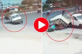 كاميرا مراقبة تكشف كارثة مرورية مذهلة.. 30 راكباً يثيرون الدهشة! (فيديو)