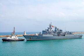 فيديو| لأول مرة منذ 12 عاما.. سفينة حربية تركية ترسو في ميناء حيفا