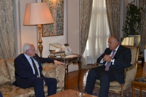 وزير الخارجية المصري يلتقي المالكي ويؤكد دور بلاده في تخفيف معاناة الفلسطينيين