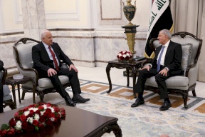 وزير الداخلية الفلسطيني يلتقي رئيس جمهورية العراق 